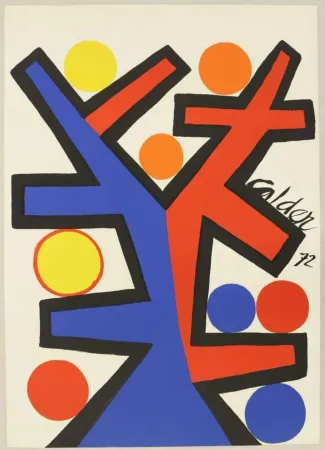 Lithograph Calder - Asymétrie