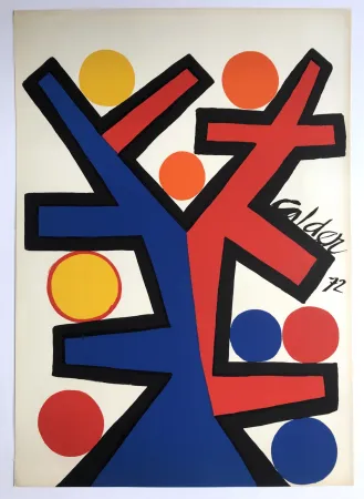 Lithograph Calder - Asymétrie