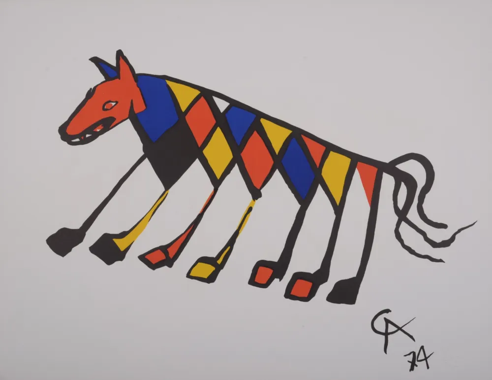 Lithograph Calder -  Beastie, 1974