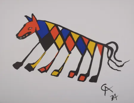 Lithograph Calder -  Beastie, 1974