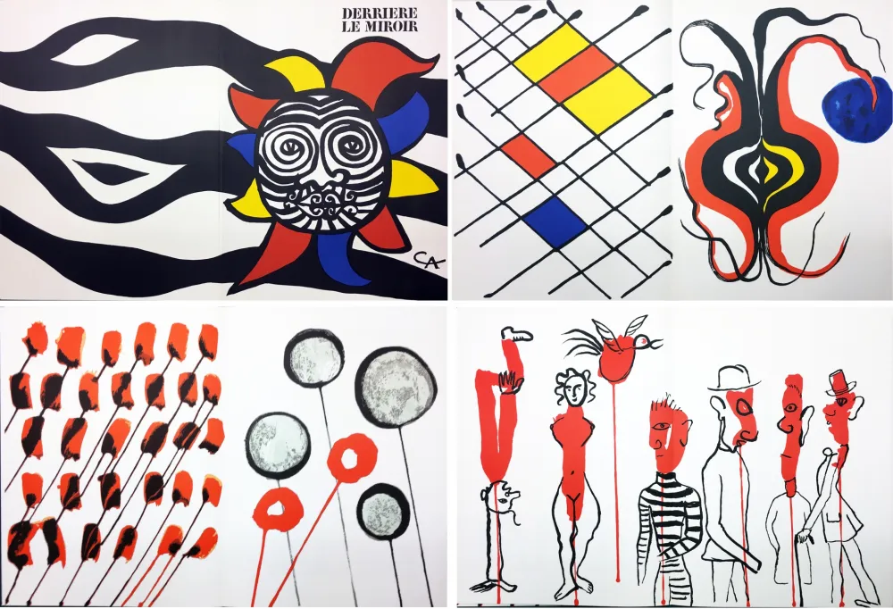 Illustrated Book Calder - CALDER OISELEUR DU FER. DERRIÈRE LE MIROIR N° 156 avec 9 lithographies (1966).