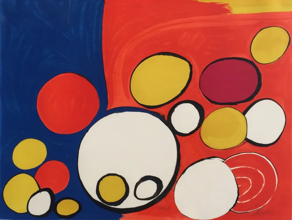 Lithograph Calder - Circle with Eyes - Our Unfinished Revolution