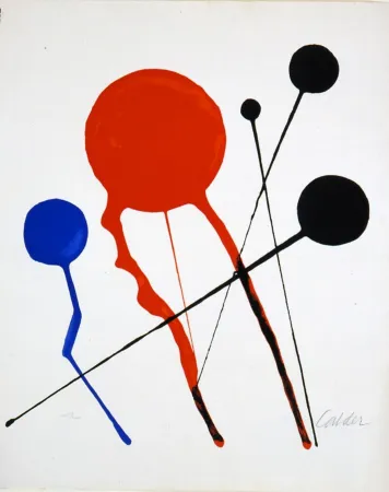 Lithograph Calder - Comètes