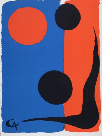 Lithograph Calder - Composition, 1966