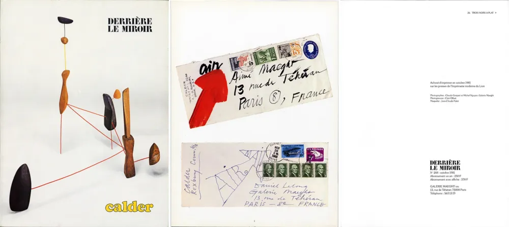 Illustrated Book Calder - DERRIÈRE LE MIROIR N°248: 30 mobiles, stabiles et machines motorisées (1981).