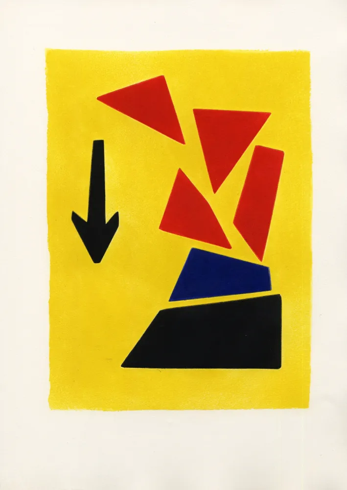 Aquatint Calder - FÊTES. 7ème planche de la suite des 7 aquatintes (1971)