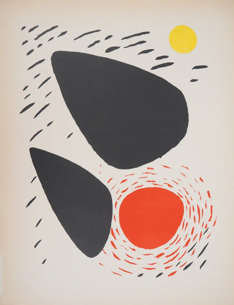 Lithograph Calder - Formes en mouvement (Poésie de l'espace)