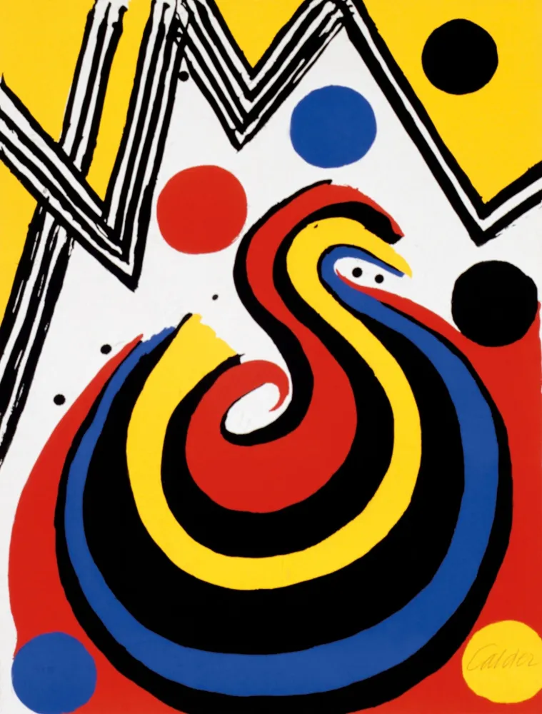 Lithograph Calder - Girandola