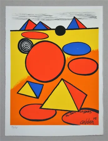 Lithograph Calder - Hommage à San Lazzaro