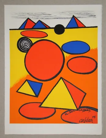 Lithograph Calder - Hommage à San Lazzaro
