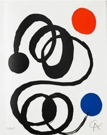 Lithograph Calder - Jean Cassou: vingt-deux poèms