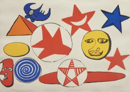 Lithograph Calder - L Etoile Rouge