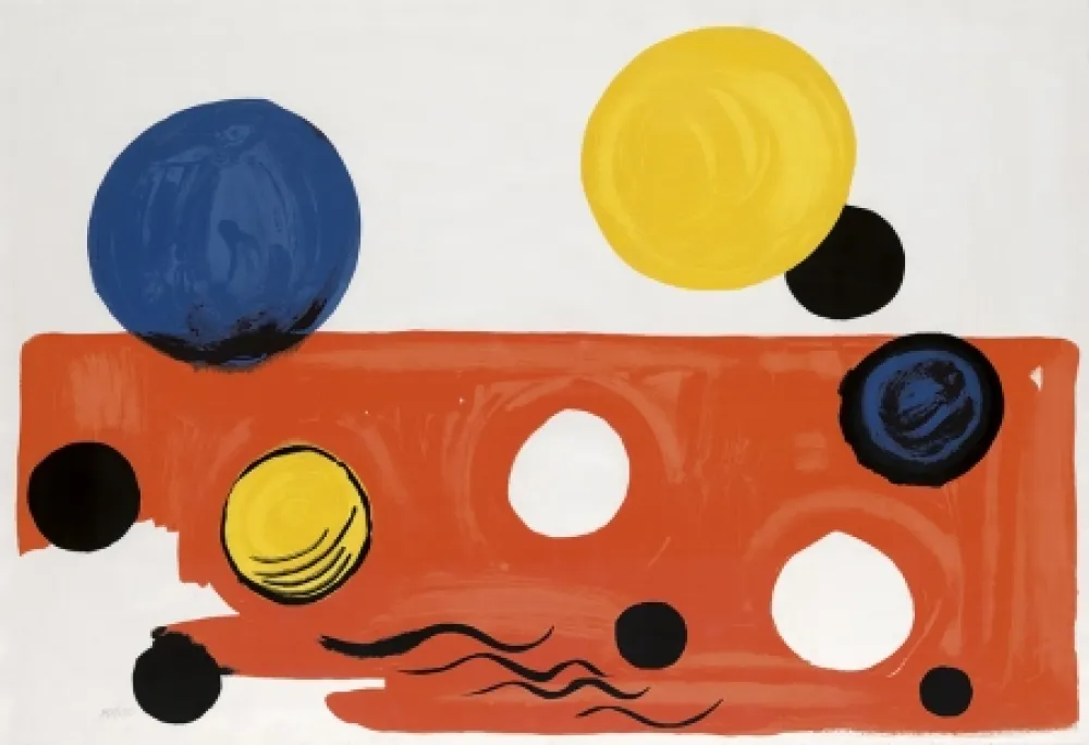 Lithograph Calder - Landscape