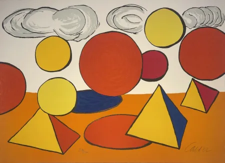 Lithograph Calder - Le Piège / The Trap from La Memoire Elementaire