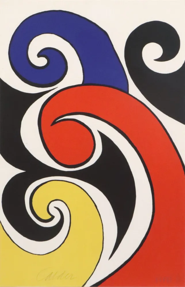 Lithograph Calder - Les Vagues