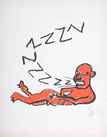 No Technical Calder - Lettera Z, C. 1974 - Hand-signed