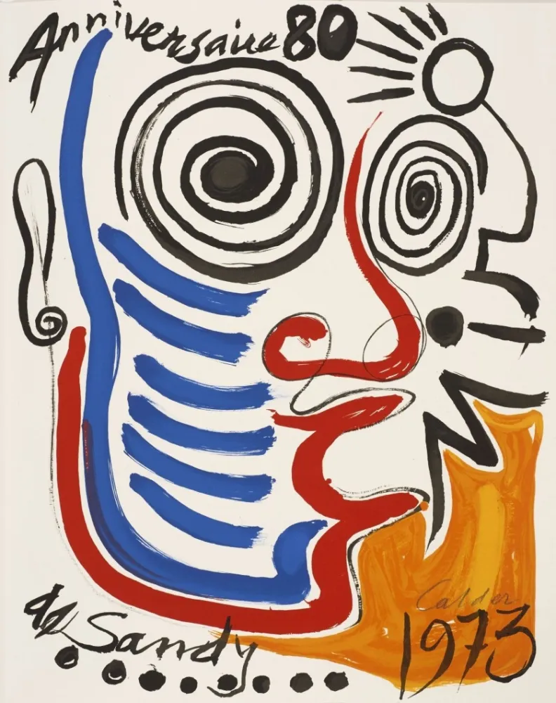 Lithograph Calder - Lithographie sur vélin d'Arches. Signée 