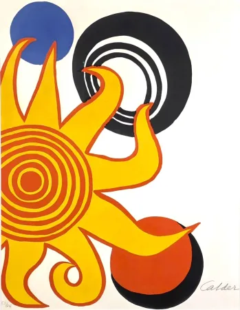 Lithograph Calder - Magie Éolienne. No 6