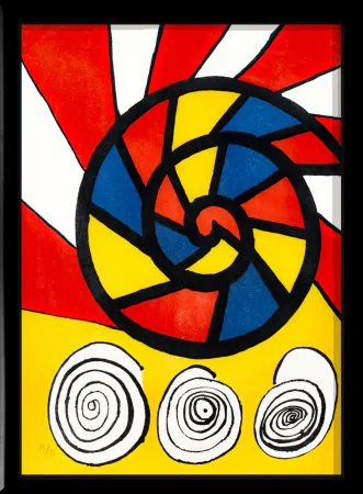 Lithograph Calder - Phonograph