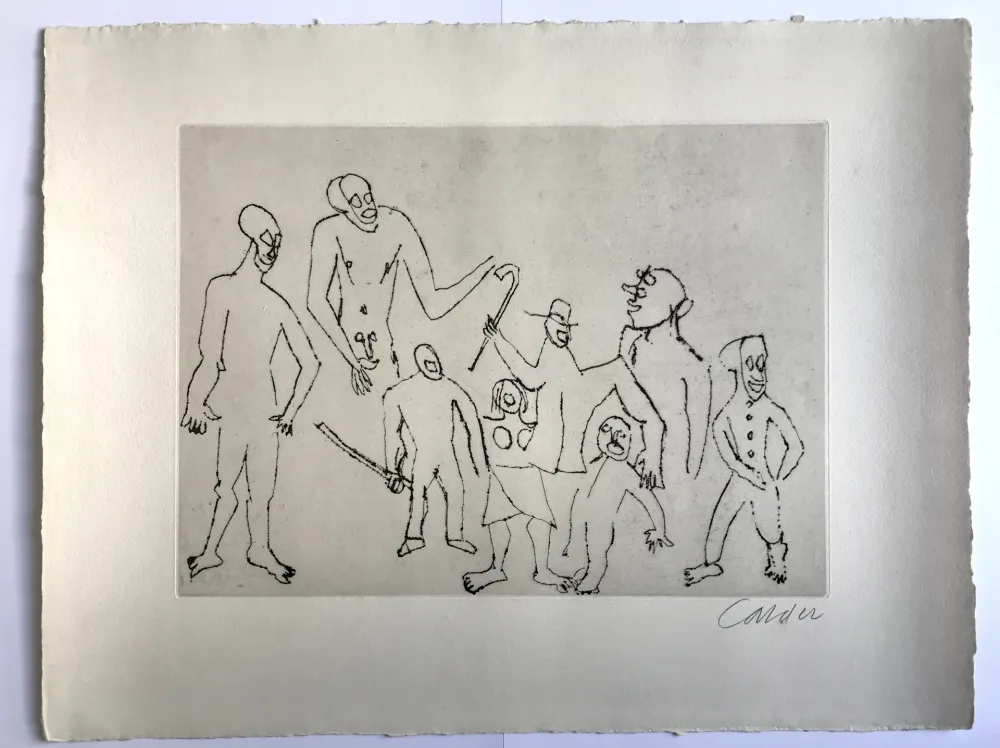 Engraving Calder - Sans titre (Santa Claus VI)