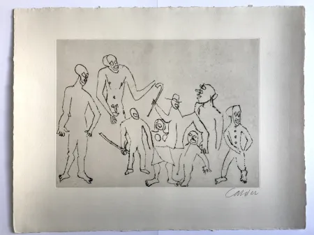 Engraving Calder - Sans titre (Santa Claus VI)