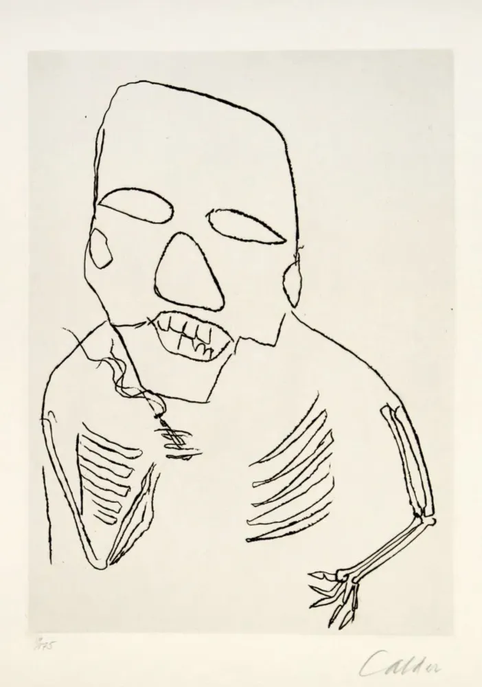 Etching Calder - Santa Claus I