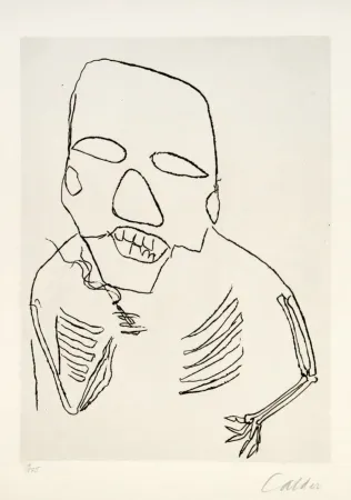 Etching Calder - Santa Claus I