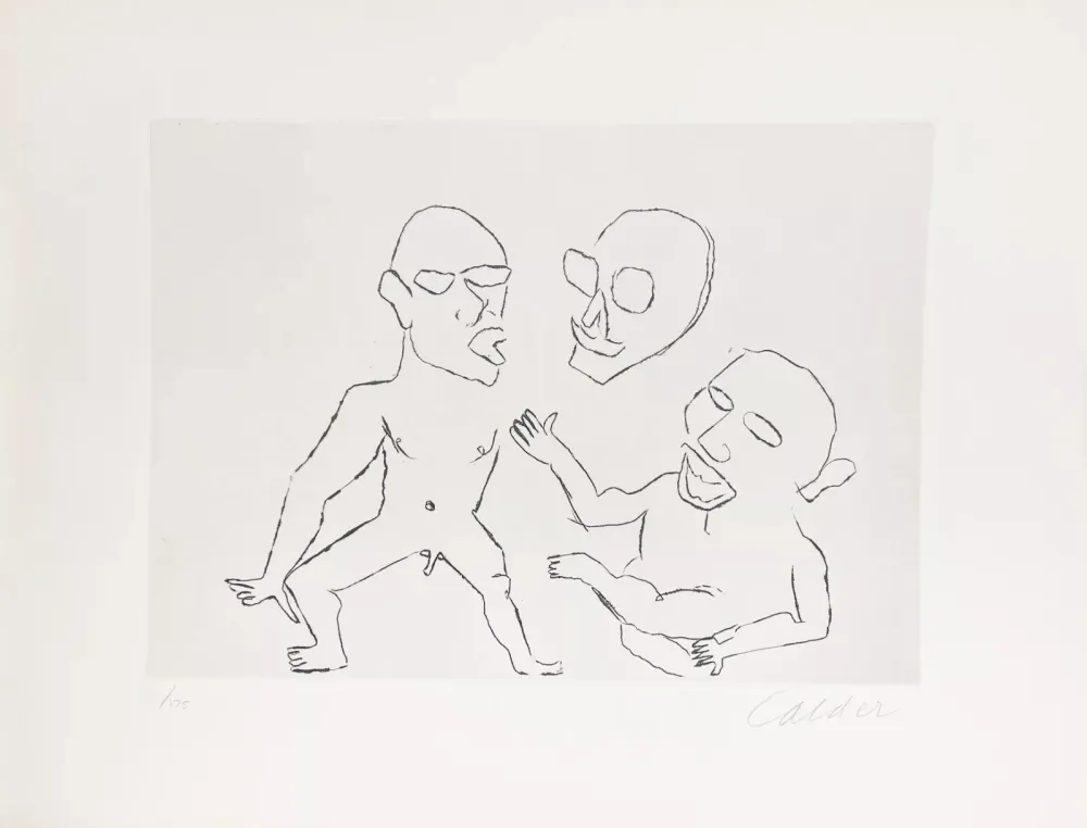 Etching Calder - Santa Claus III