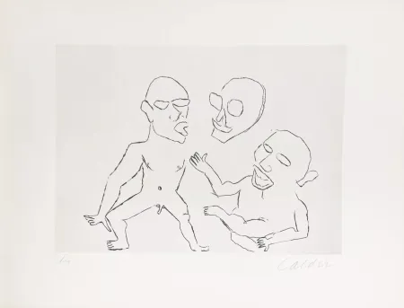 Etching Calder - Santa Claus III