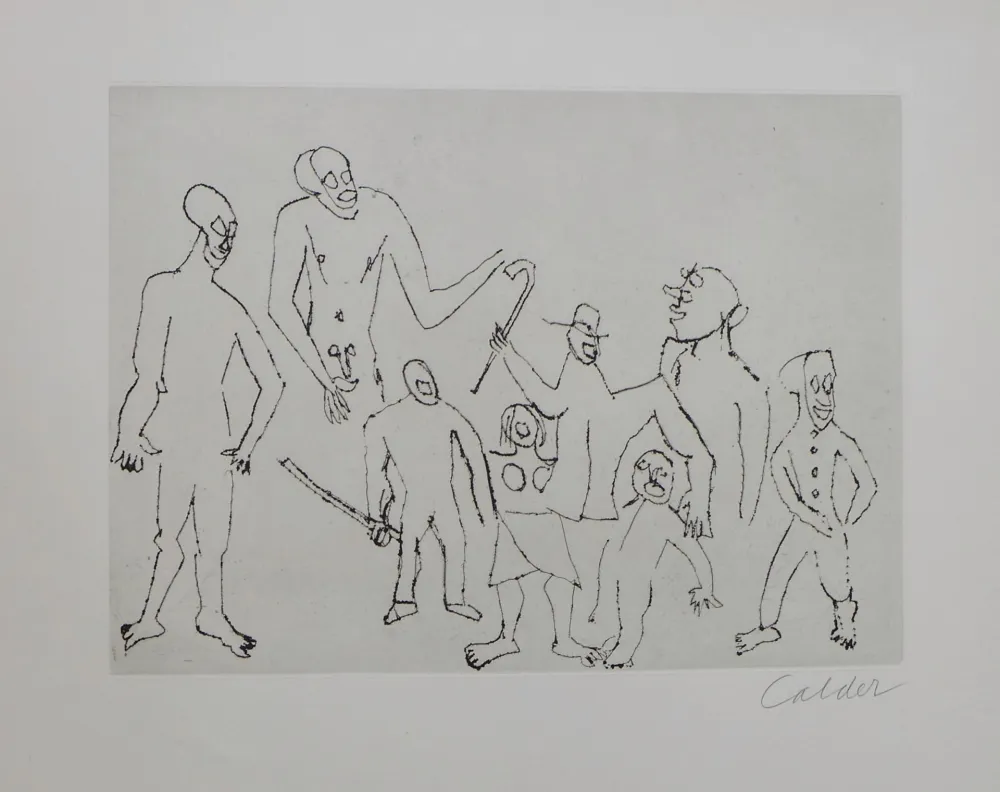 Etching Calder - Santa Claus IV