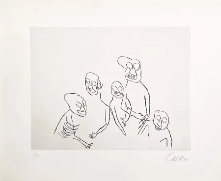 Etching Calder - Santa Claus VI