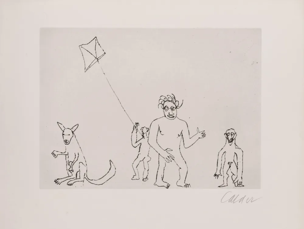 Etching Calder - Santa Claus VII