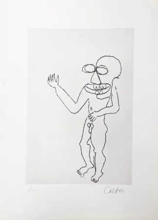 Etching Calder - Santa Claus VIII