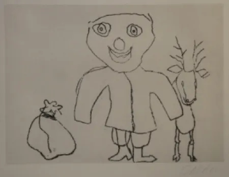 Etching Calder - Santa Klaus 9