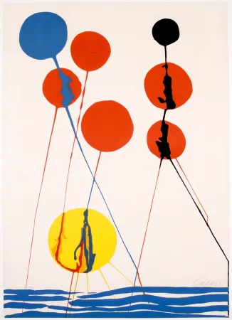 Lithograph Calder - Seascape