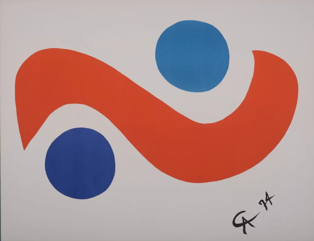 Lithograph Calder - Skybird, 1974