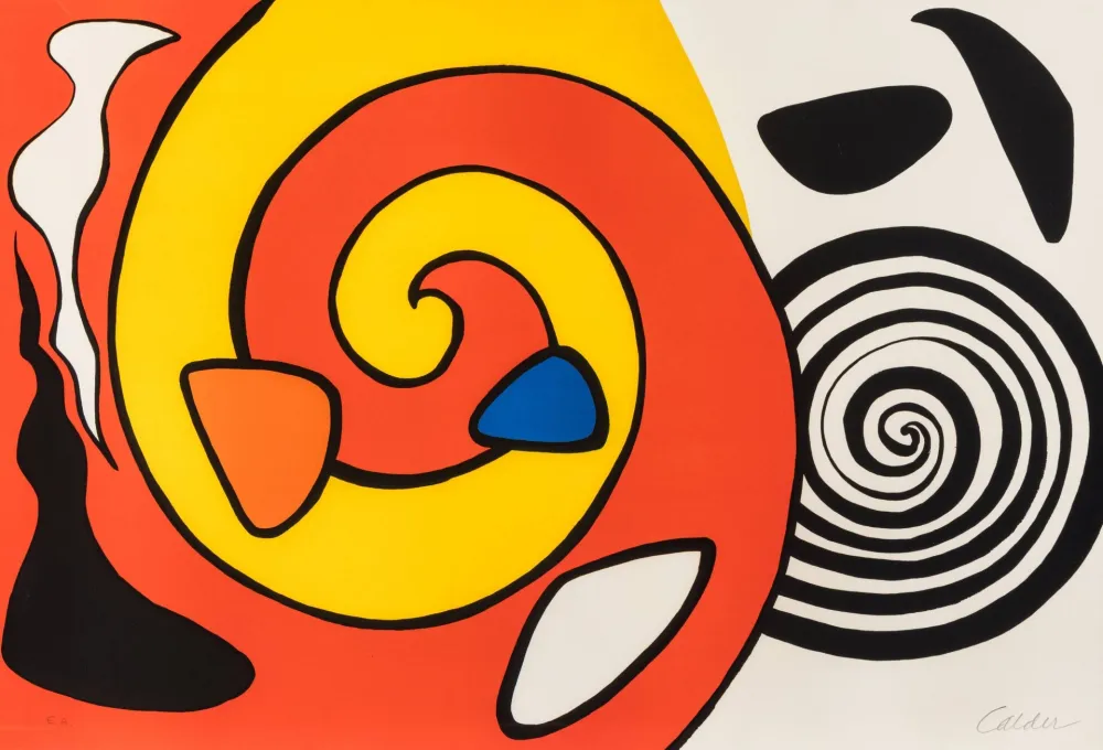 Lithograph Calder - Spirale et Turban