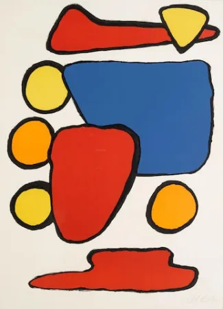Lithograph Calder - Stone Age