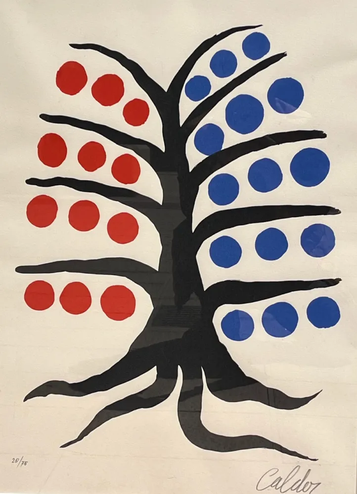 Lithograph Calder - Tree