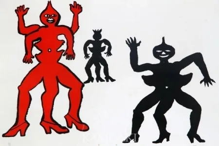Lithograph Calder - Une famille de là bas