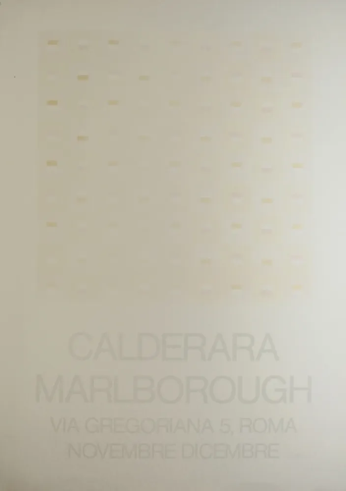 Screenprint Calderara - Marlborough (SIGNED silkscreen exhibition poster on fine paper)