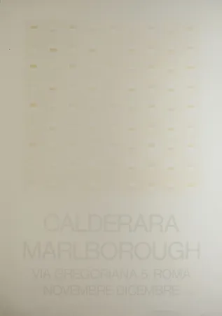 Screenprint Calderara - Marlborough (SIGNED silkscreen exhibition poster on fine paper)