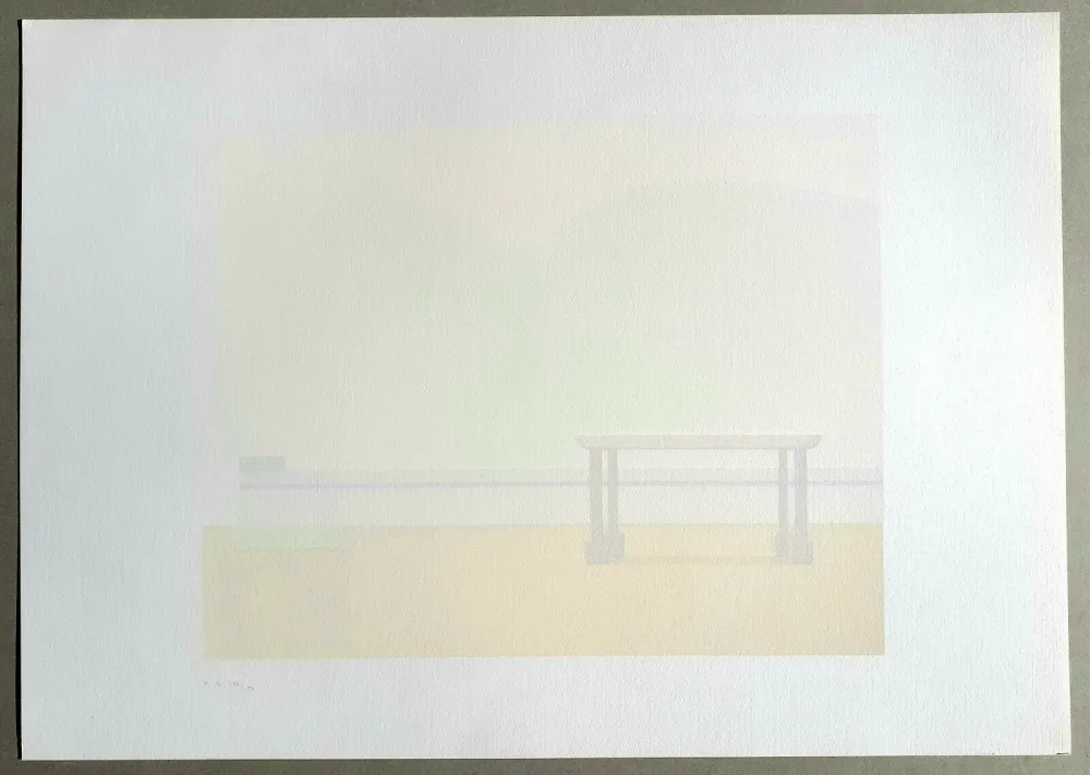 Screenprint Calderara - Paesaggio