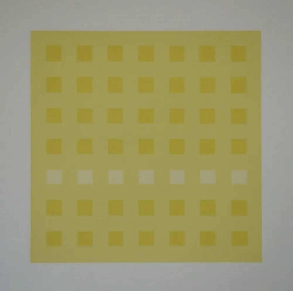 Screenprint Calderara - Yellow Squares