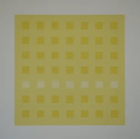 Screenprint Calderara - Yellow Squares