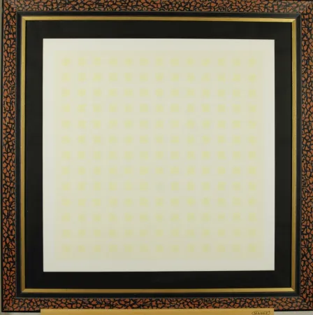 Screenprint Calderara - Yellow squares