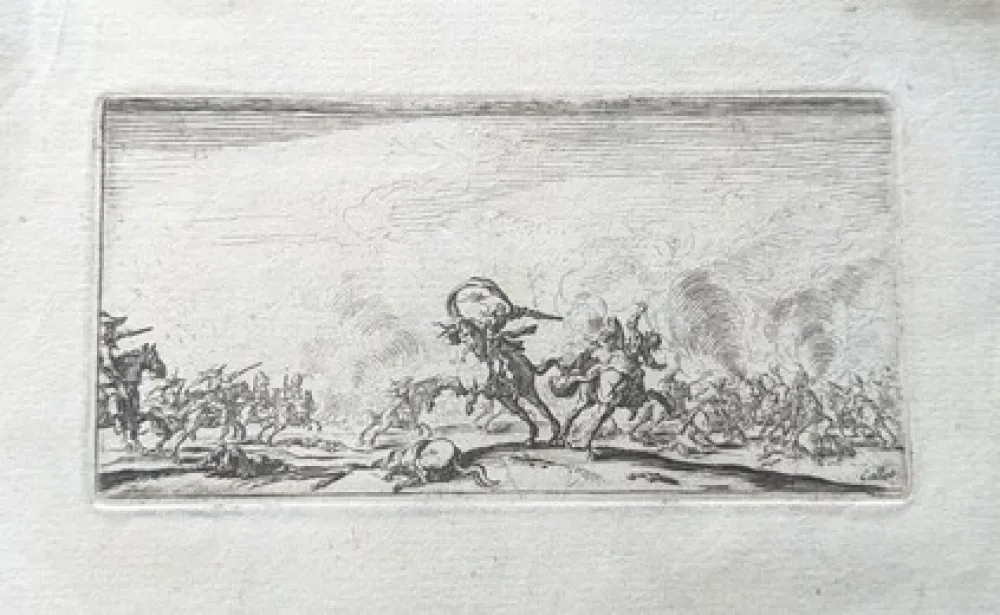 Engraving Callot - Le combat au pistolets