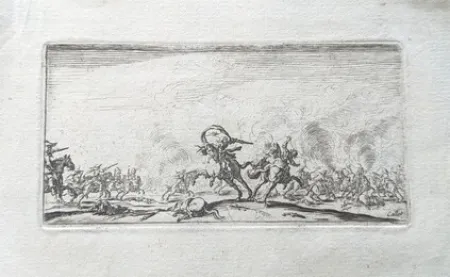 Engraving Callot - Le combat au pistolets