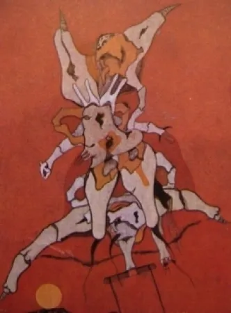 Lithograph Camacho  - Cenizas 4