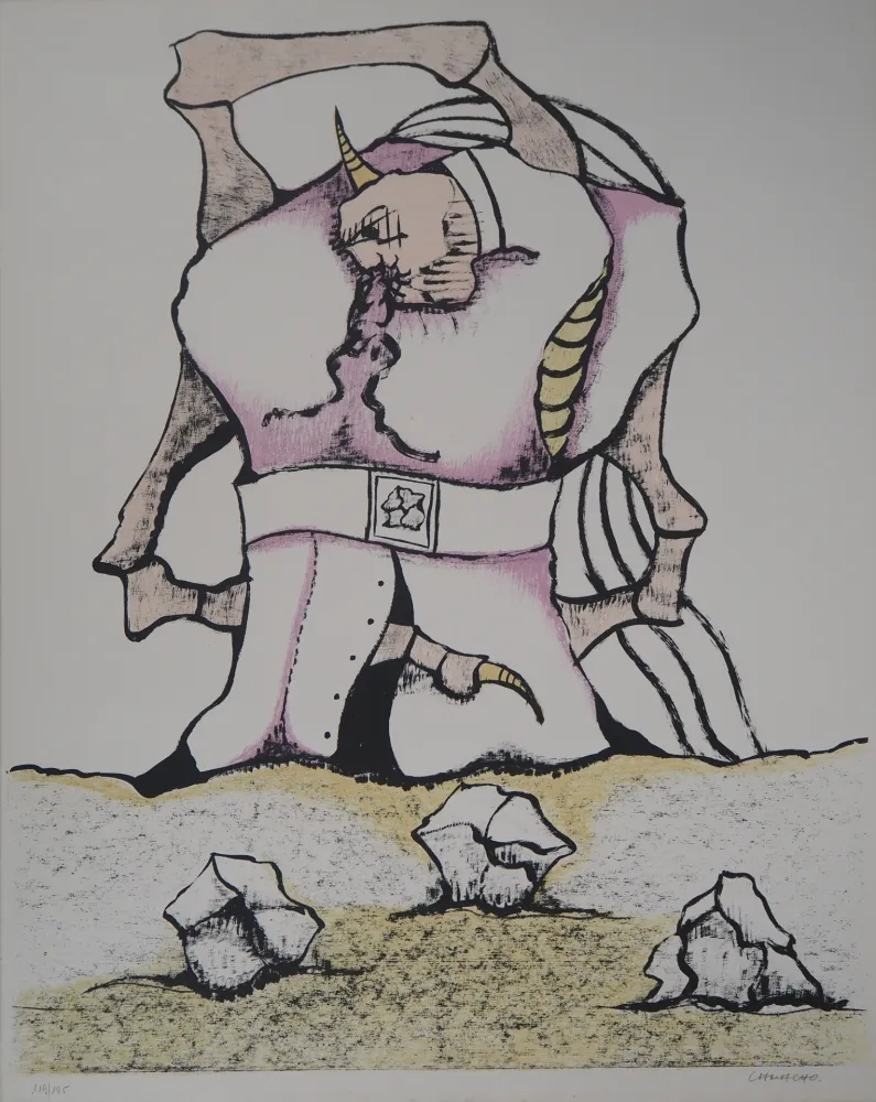 Lithograph Camacho  - Colosse de Pierre